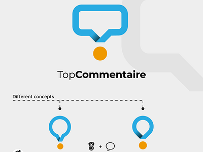 TOP Commentair , TOP Comment best comment comment design illustration logo logo design logotype medal top comment