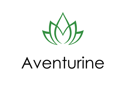 aventurine logo aventurine branding illustration logo logo design lotus lotus flower lotus logo