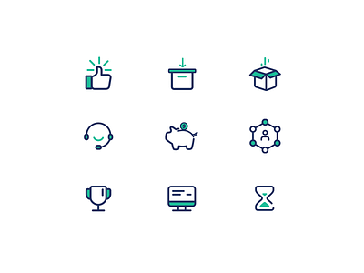 B2B Icon Set accounting b2b fintech icon luca plus melbourne startup supplier