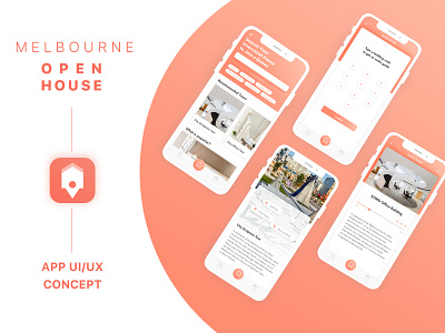 Open House Event App Concept app event melbourne open house queue up ticket ui ux