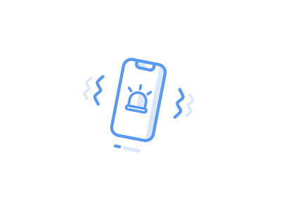 Emergency Alarm Icon alarm blue icon illustration lineicons