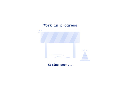 Coming soon page 404 404 error blue coming soon page construction gradient illustration roadblocks