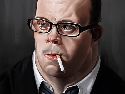 Man digital art digital painting illustration illustrator man photoshop portrait smoke smoking suit