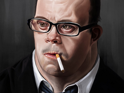 Man digital art digital painting illustration illustrator man photoshop portrait smoke smoking suit