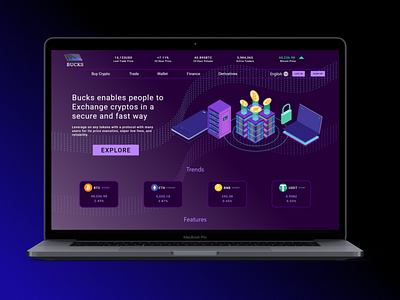 Bucks Website design of a Cryptocurrency Exchange Service