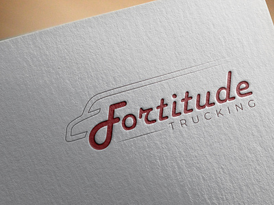 Fortitude Trucking branding design custom logo design design flat identity illustration logo logo designer logotype vector