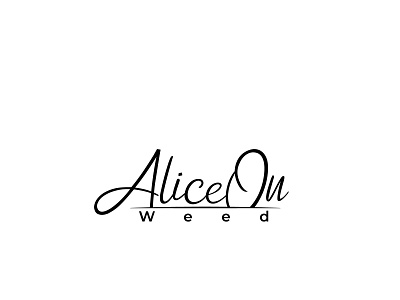 AliceOn weed Logo Design.