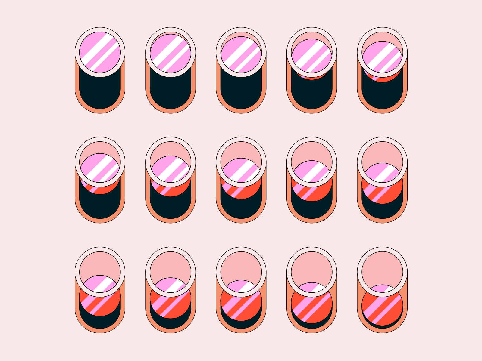 Sanity animated gif cups glasses illustration line motion vector
