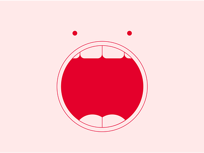 Big Mouth character clean face flat illustration line minimal mouth teeth