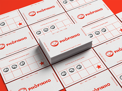 Phôfinho Business Card branding branding and identity branding design business card cute happy logo restaurant logo