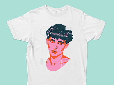 Chalamet Tee illustration portrait t shirt design timothée chalamet