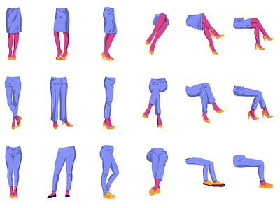 Legs | Modular Illustration illustraion illustration legs modular sitting standing