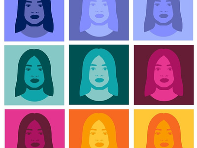 Colour scheme | Modular Illustration character colour faces girl illustration modular palette pegasystems portrait woman