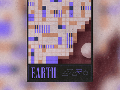 Earth card cards collectibles crypto art earth elements geometric graphic design illustration magic mystical nft procreate texture trading