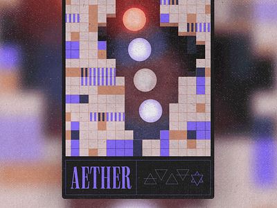 Aether aether card cards collectibles geometric graphicdesign illustration mystical nft procreate space texture trading
