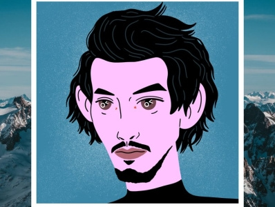 Portrait of Adam Driver adam driver character illustration portrait