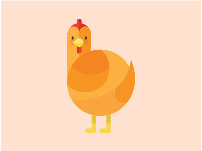 Orpington Chicken animal bird chicken cute farm flat illustration orpington vector illustration