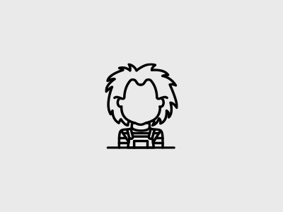 Chucky avatar character chucky clean horror illustration line minimal movie portrait