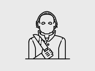 Michael Myers avatar character clean halloween horror illustration john carpenter line minimal movie portrait