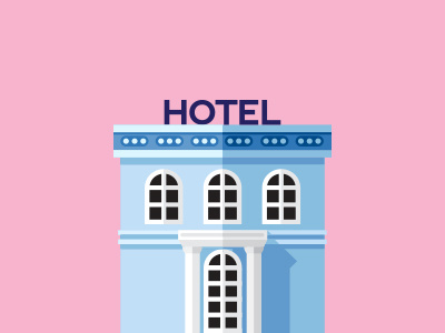 Hotel architecture flat hotel house illustration pastel spot illustration tap portugal travel vector illustration