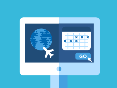 Booking Your Trip airline flat flight illustration spot illustration tap portugal travel trip vector illustration