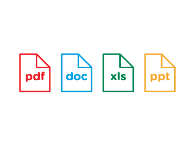 Document Icons clean doc document download icon illustration line pdf ppt xls