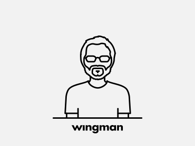 Wingman Team: Celso Moura agency avatar character clean illustration line minimal portrait wingman