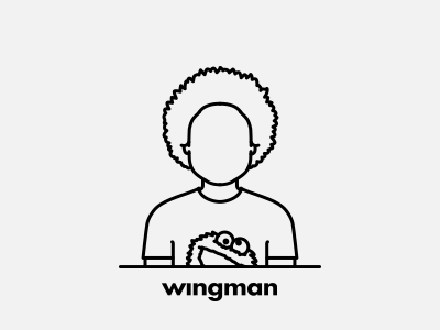 Wingman Team: Jorge Simões agency avatar character clean illustration line minimal wingman