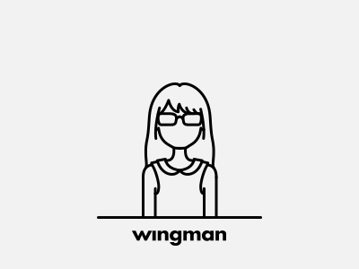 Wingman Team: Ana Pinho agency avatar character clean illustration line minimal ux designer wingman