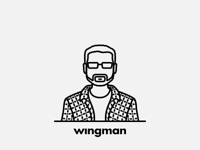 Wingman Team: Guillem Peiró agency avatar character clean designer illustration line minimal portrait ux wingman