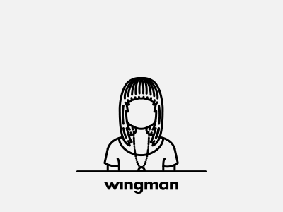 Wingman Team: Tanya Figueira agency avatar character clean copywriter illustration line minimal wingman