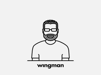 Wingman Team: Ângelo Delgado agency avatar character clean illustration line minimal portrait wingman