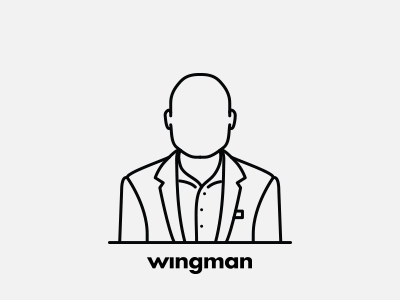 Wingman Team: José Augusto Silva agency avatar character clean illustration line minimal wingman