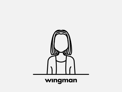 Wingman Team: Marlene Marques agency avatar character clean copywriter illustration line minimal portrait wingman