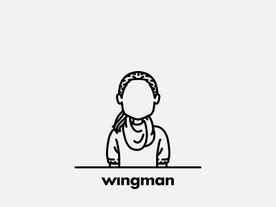 Wingman Team: Filipa Picoto agency avatar copywriter illustration line minimal portrait wingman