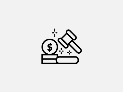 Financial & Legal Support icon law legal line minimal money