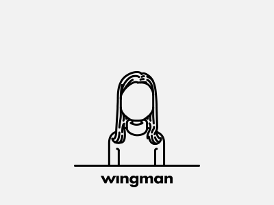 Wingman Team: Débora Ramalho agency avatar illustration line minimal portrait wingman
