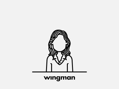 Wingman Team: Verónica Sousa agency avatar illustration line minimal portrait wingman