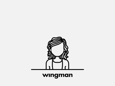 Wingman Team: Cláudia Costa agency avatar illustration line minimal portrait wingman