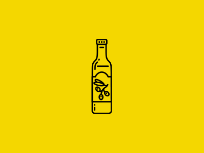 Olive Oil bottle food icon illustration line olive oil