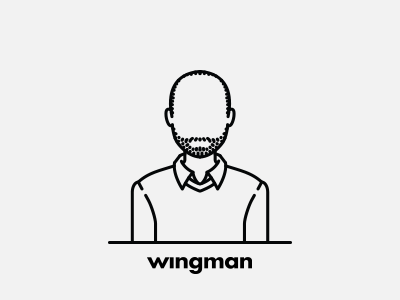 Wingman Team: Pedro Lucena agency avatar illustration line minimal portrait wingman