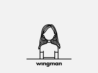 Wingman Team: Natasha Hellegouarch agency avatar illustration line minimal portrait wingman
