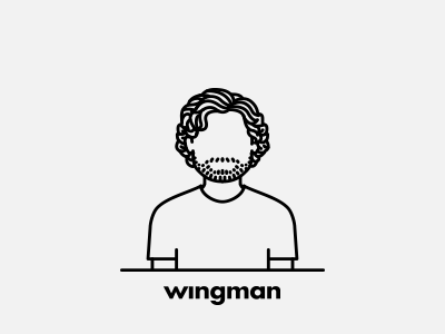 Wingman Team: André Nascimento agency avatar illustration line minimal portrait wingman