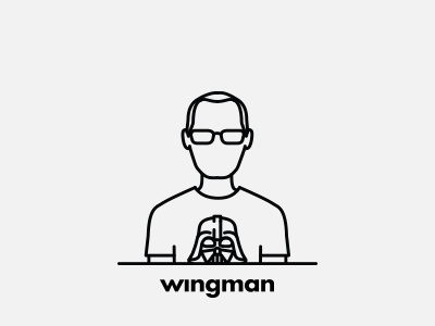 Wingman Team: Ivo Pereira agency avatar developer illustration line minimal portrait wingman