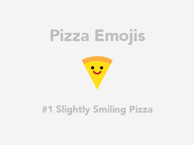 Pizza Emojis: Slightly Smiling Pizza emoji flat happy icon pizza smile