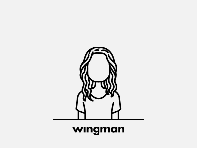 Wingman Team: Sílvia Mendes agency avatar character clean illustration line minimal portrait wingman