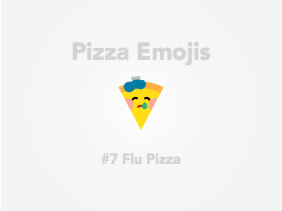 Pizza Emojis: Flu emoji flat flu icon illustration pizza sick