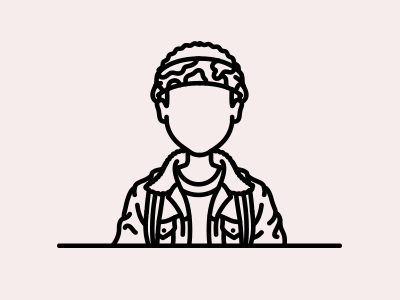 Stranger Things: Lucas Sinclair caleb mclaughlin character illustration line lucas netflix series stranger things tv