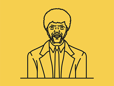 Samuel L. F*cking Jackson animation character illustration line motion samuel l jackson