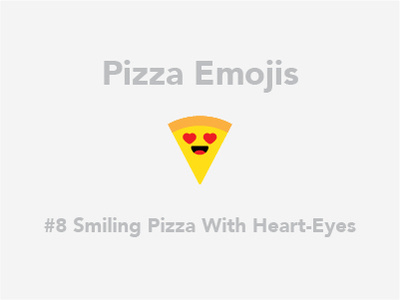 Pizza Emojsi: Heart Eyes emoji flat heart icon illustration love pizza